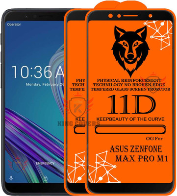 KING COVERS Tempered Glass Guard for ASUS ZENFONE MAX PRO-M1 Edge to Edge Tempered Glass(Pack of 2)