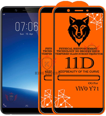 KING COVERS Tempered Glass Guard for VIVO-Y71 Edge to Edge Tempered Glass(Pack of 2)