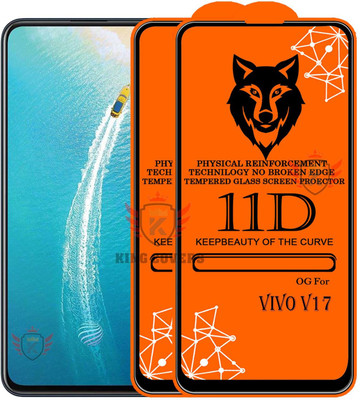 KING COVERS Tempered Glass Guard for VIVO-V17 Edge to Edge Tempered Glass(Pack of 2)