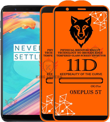 KING COVERS Tempered Glass Guard for ONEPLUS-5T Edge to Edge Tempered Glass(Pack of 2)