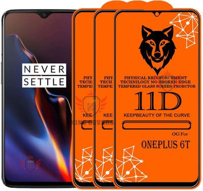 Express Buy Tempered Glass Guard for ONEPLUS-6T Edge to Edge Tempered Glass(Pack of 3)