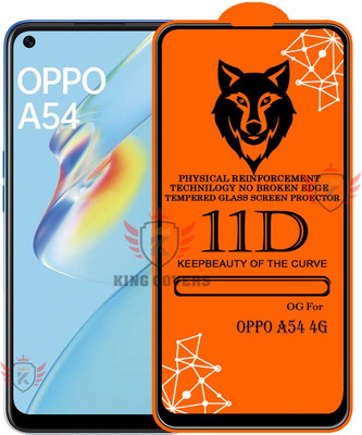 KING COVERS Tempered Glass Guard for OPPO-A54 4G Edge to Edge Tempered Glass(Pack of 1)