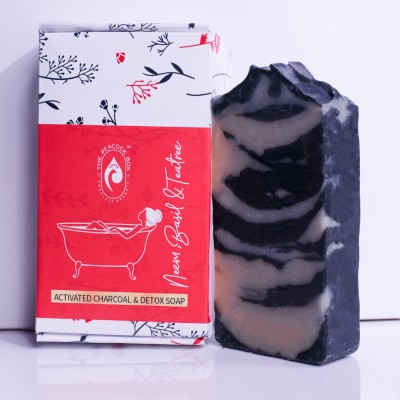 THE PEACOCK BOX Handmade Bath Butter Cold Pressed Soap for Detox and Acne(105 g)
