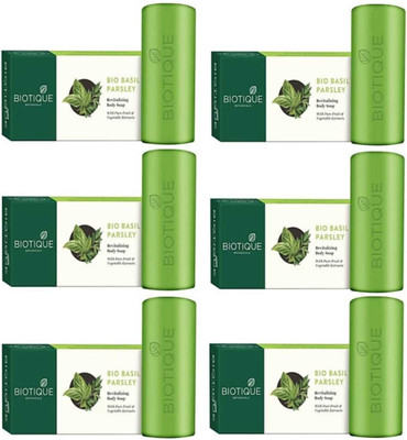 BIOTIQUE Bio Basil Parsley Revitalizing Body Soap(6 x 25 g)