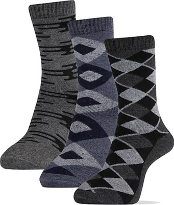 GARUN Men Embriodered Calf Length(Pack of 3)