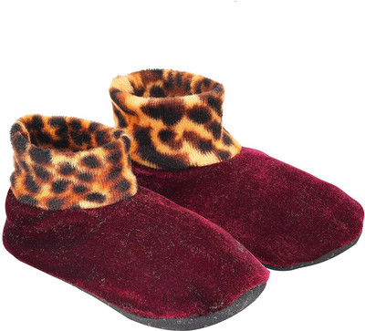 ZACHARIAS Booties(Toe to Heel Length - 15 cm, Maroon)