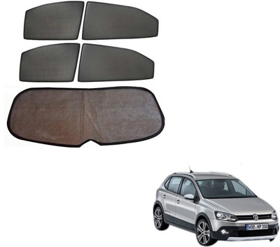 KOZDIKO Side Window, Rear Window Sun Shade For Volkswagen Polo Cross(Black)