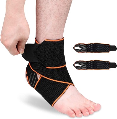 Leosportz (Pack of 2) Adjustable Ankle Brace for Injury and Pain Support Ankle Support