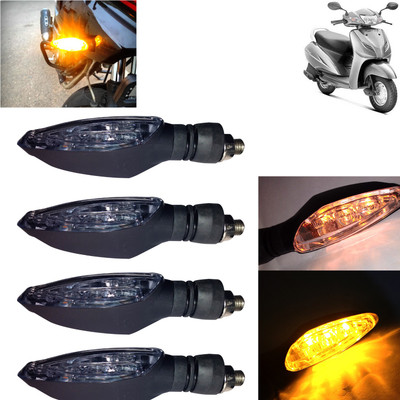 Pious Front, Rear, Side LED Indicator Light for Honda Activa 3G(Amber)