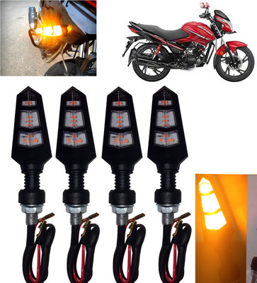 DvineAutoFashionZ Front, Rear, Side LED Indicator Light for Hero Universal For Bike(Amber)