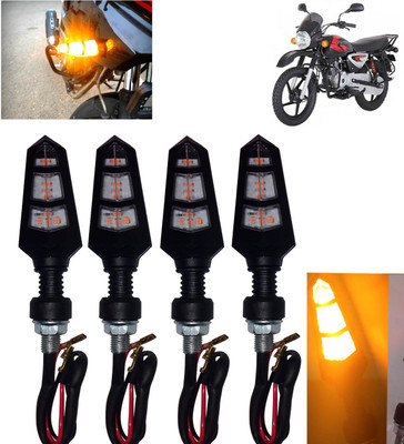 DvineAutoFashionZ Front, Rear, Side LED Indicator Light for Bajaj Boxer(Amber)