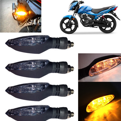 Pious Front, Rear, Side LED Indicator Light for TVS Victor GLX(Amber)