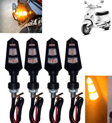 DvineAutoFashionZ Front, Rear, Side LED Indicator Light for Piaggio Vespa LX(Amber)