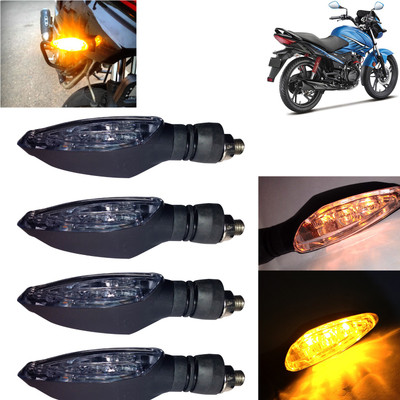 Pious Front, Rear, Side LED Indicator Light for Hero Glamour FI(Amber)