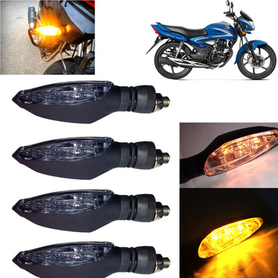 Pious Front, Rear, Side LED Indicator Light for Honda CB Shine(Amber)