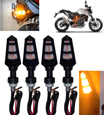 DvineAutoFashionZ Front, Rear, Side LED Indicator Light for Hero Impulse(Amber)