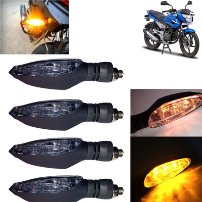 Pious Front, Rear, Side LED Indicator Light for Bajaj XCD 125cc(Amber)