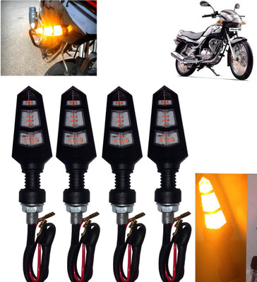 DvineAutoFashionZ Front, Rear, Side LED Indicator Light for TVS Fiero F2(Amber)