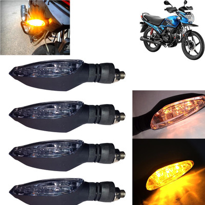 Pious Front, Rear, Side LED Indicator Light for Hero Passion Pro(Amber)