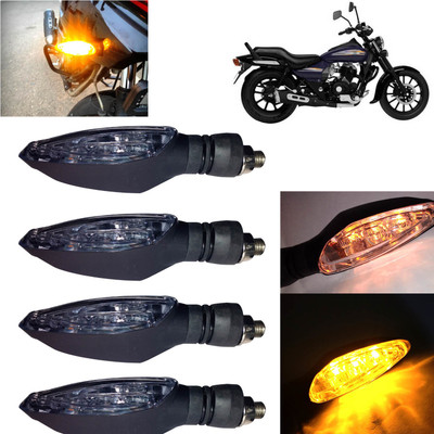 Pious Front, Rear, Side LED Indicator Light for Bajaj Universal For Bike(Amber)