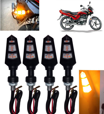 DvineAutoFashionZ Front, Rear, Side LED Indicator Light for Hero Passion Plus(Amber)