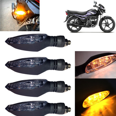 Pious Front, Rear, Side LED Indicator Light for Hero Super Splendor(Amber)