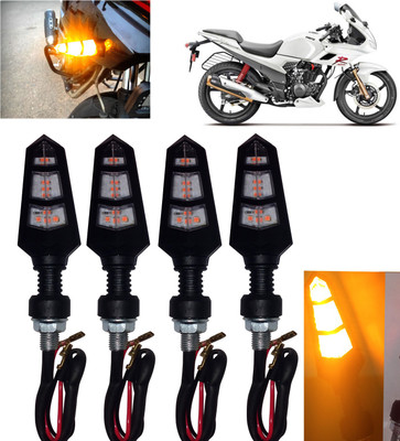 DvineAutoFashionZ Front, Rear, Side LED Indicator Light for Hero Karizma(Amber)