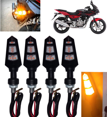 DvineAutoFashionZ Front, Rear, Side LED Indicator Light for Bajaj Pulsar 200 NS DTS-i(Amber)