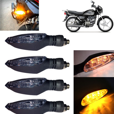 Pious Front, Rear, Side LED Indicator Light for Hero Splendor Pro(Amber)
