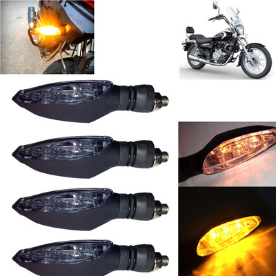 Pious Front, Rear, Side LED Indicator Light for Bajaj Universal For Bike(Amber)