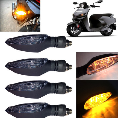 Pious Front, Rear, Side LED Indicator Light for Universal For Bike Universal For Bike(Amber)