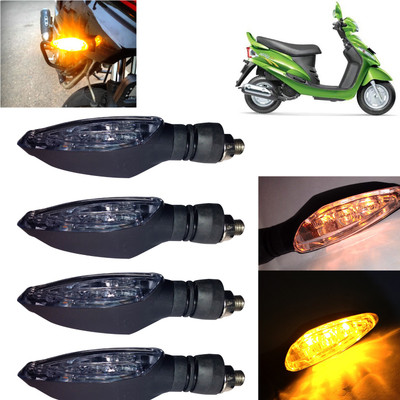Pious Front, Rear, Side LED Indicator Light for Mahindra Rodeo RZ(Amber)