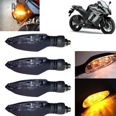 Pious Front, Rear, Side LED Indicator Light for Kawasaki Universal For Bike(Amber)