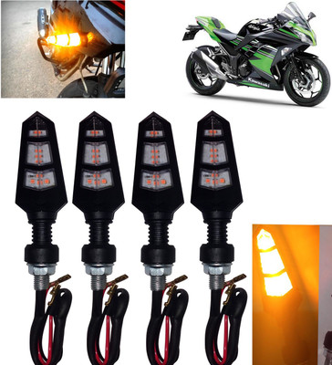 DvineAutoFashionZ Front, Rear, Side LED Indicator Light for Kawasaki Ninja(Amber)