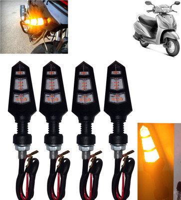 DvineAutoFashionZ Front, Rear, Side LED Indicator Light for Honda Activa 3G(Amber)