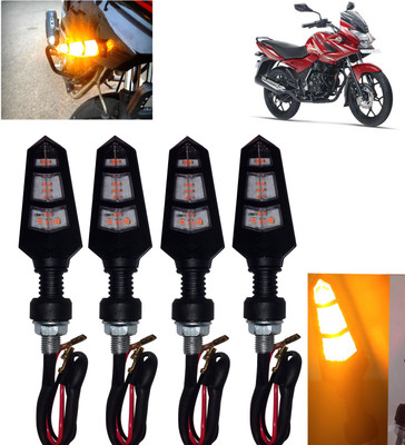 DvineAutoFashionZ Front, Rear, Side LED Indicator Light for Bajaj Universal For Bike(Amber)