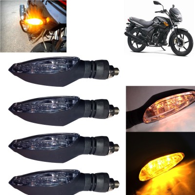 Pious Front, Rear, Side LED Indicator Light for TVS Universal For Bike(Amber)