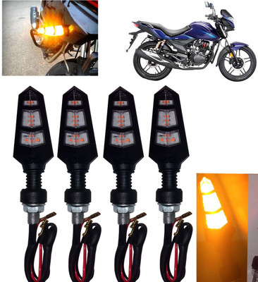 DvineAutoFashionZ Front, Rear, Side LED Indicator Light for Hero CBZ Extreme(Amber)