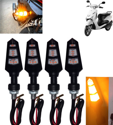 DvineAutoFashionZ Front, Rear, Side LED Indicator Light for Universal For Bike Universal For Bike(Amber)