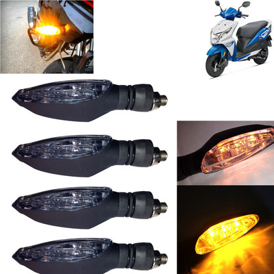 Pious Front, Rear, Side LED Indicator Light for Honda Dio(Amber)