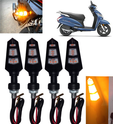 DvineAutoFashionZ Front, Rear, Side LED Indicator Light for Honda Universal For Bike(Amber)
