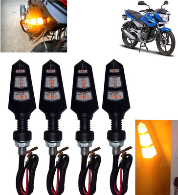 DvineAutoFashionZ Front, Rear, Side LED Indicator Light for Bajaj XCD 125cc(Amber)