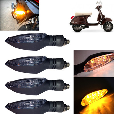 Pious Front, Rear, Side LED Indicator Light for TVS Universal For Bike(Amber)