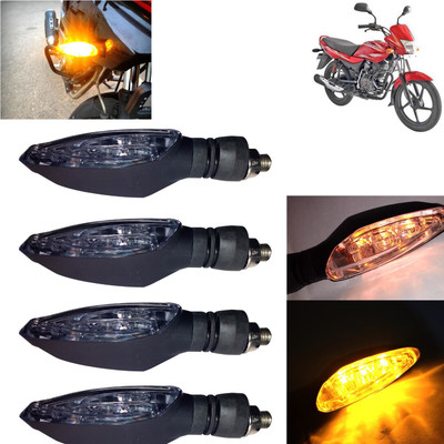 Pious Front, Rear, Side LED Indicator Light for Bajaj Platina 100 DTS-i(Amber)
