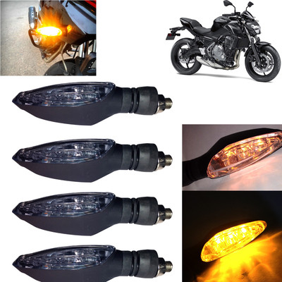 Pious Front, Rear, Side LED Indicator Light for Kawasaki Universal For Bike(Amber)