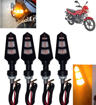 DvineAutoFashionZ Front, Rear, Side LED Indicator Light for Bajaj Platina 100 DTS-i(Amber)