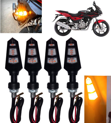 DvineAutoFashionZ Front, Rear, Side LED Indicator Light for Bajaj Pulsar 220 DTS-i(Amber)