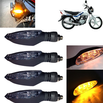 Pious Front, Rear, Side LED Indicator Light for Suzuki Heat(Amber)