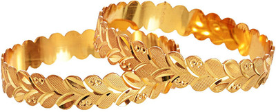 Option Gallery Brass Gold-plated Bangle(Pack of 2)