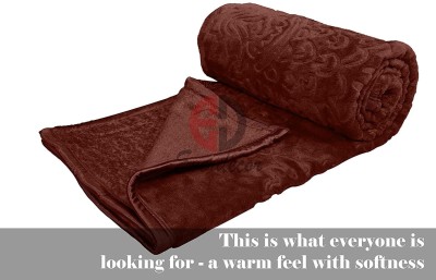 ACZO FEEL Self Design Double Swaddling Baby Blanket for  Heavy Winter(Fur, Brown)